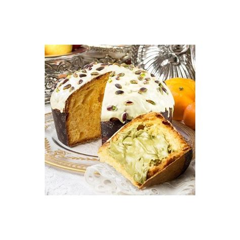 Panettone with Sicilian Pistachio in an elegant tin By D&G. .